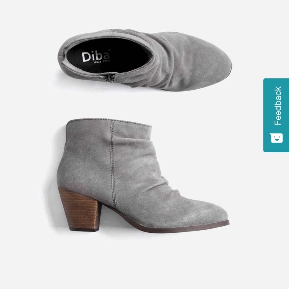 Diba Sandra grey suede booties, ankle boots